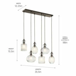 Deals 💯 Kichler Lighting Riviera Collection 6-light Olde Bronze Linear Chandelier 🎁 -Kichler Lighting Shop unnamed file 530