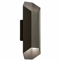 Deals 🛒 Kichler Lighting Estella Collection 1-light Textured Architectural Bronze LED Outdoor Wall Sconce 🔔