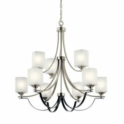 Flash Sale 🎉 Kichler Lighting Tula 9-Light Chandelier Brushed Nickel ⭐ -Kichler Lighting Shop unnamed file 5374
