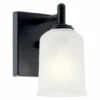Hot Sale 🛒 Kichler Lighting Shailene 1-Light Black Wall Sconce With Satin Etched Glass Shade 🛒 -Kichler Lighting Shop unnamed file 5436
