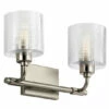 Wholesale 🥰 Kichler Lighting Kichler Harvan 15 Inch 2 Light Vanity Light With Clear Ribbed Glass In Satin Nickel ⌛ -Kichler Lighting Shop unnamed file 5439