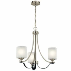 Wholesale 😍 Kichler Lighting Tula 3-Light Semi Flush Chandelier Brushed Nickel 👍