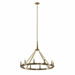 Top 10 🎁 Kichler Lighting Kichler Emmala 27.50 Inch 12 Light Chandelier In Brushed Natural Brass And Black 👏