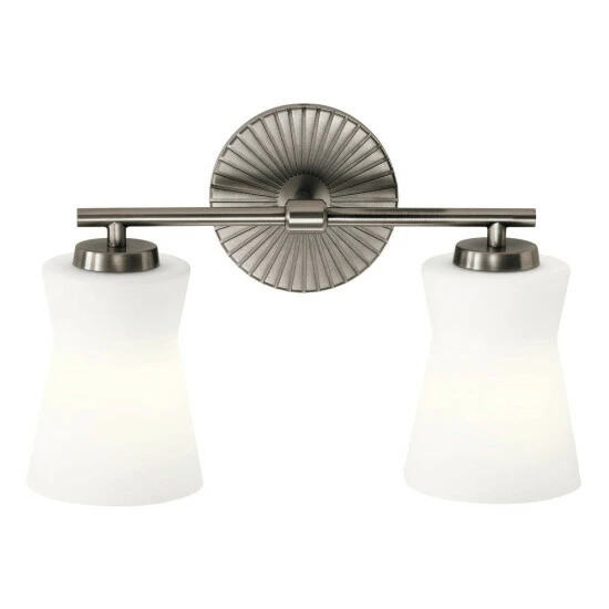 Buy 𧨠Kichler Lighting Kichler Brianne 14.5 Inch 2 Light Vanity Light With Satin Etched Cased Opal Glass In Classic Pewter π 5 Buy 𧨠Kichler Lighting Kichler Brianne 14.5 Inch 2 Light Vanity Light With Satin Etched Cased Opal Glass In Classic Pewter π - Image 3