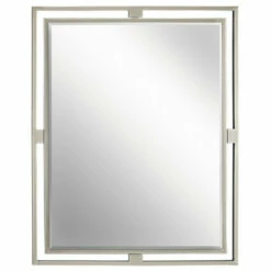 Top 10 🔔 Kichler Lighting Hendrik Collection Brushed Nickel Wall Mirror - Silver - A/N 🛒