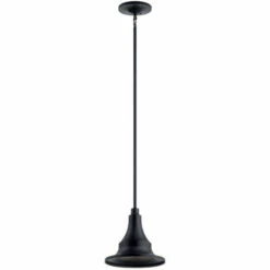 Flash Sale 👏 Kichler Lighting Kichler Hampshire 13.25 Inch 1 Light Medium Outdoor Pendant/Semi Flush In Textured Black 🔔