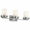 Best Sale 👏 Kichler Lighting Hendrik Collection 3-light Chrome Bath/Vanity Light 🎁 -Kichler Lighting Shop unnamed file 564