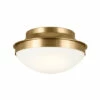 Coupon 🌟 Kichler Lighting Bretta 13.5 In. 2 Light Brushed Natural Brass Flush Mount Light - 13.5 In 🛒