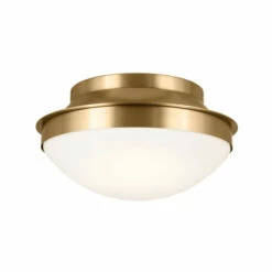 Coupon π Kichler Lighting Bretta 13.5 In. 2 Light Brushed Natural Brass Flush Mount Light - 13.5 In π