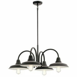 Wholesale 💯 Kichler Lighting Kichler Marrus 4 Light Chandelier In Weathered Zinc And Anvil Iron 💯