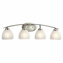 Outlet 🎁 Kichler Lighting Calleigh Collection 4-light Brushed Nickel Bath/Vanity Light 🌟