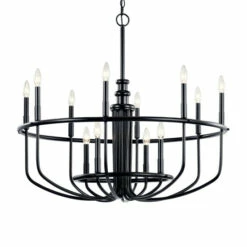 Promo ✨ Kichler Lighting Capitol Hill 12-Light Chandelier Black 🧨 -Kichler Lighting Shop unnamed file 5705