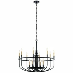 Promo ✨ Kichler Lighting Capitol Hill 12-Light Chandelier Black 🧨 -Kichler Lighting Shop unnamed file 5708