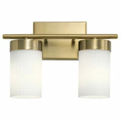 Top 10 ⌛ Kichler Lighting Kichler Ciona 14.5 Inch 2 Light Vanity Light With Round Ribbed Glass In Brushed Natural Brass 🌟 -Kichler Lighting Shop unnamed file 5782