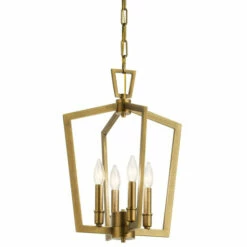 Budget 🌟 Kichler Lighting Kichler Abbotswell 19 Inch 4 Light Pendant In Natural Brass ✨ -Kichler Lighting Shop unnamed file 580