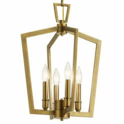 Budget 🌟 Kichler Lighting Kichler Abbotswell 19 Inch 4 Light Pendant In Natural Brass ✨ -Kichler Lighting Shop unnamed file 581