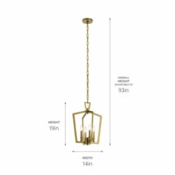 Budget 🌟 Kichler Lighting Kichler Abbotswell 19 Inch 4 Light Pendant In Natural Brass ✨ -Kichler Lighting Shop unnamed file 583