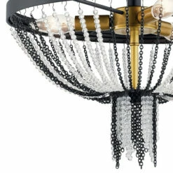 Deals ✨ Kichler Lighting Alexia 3-Light Semi Flush Crystal Bead Textured Black 🎁 -Kichler Lighting Shop unnamed file 5830