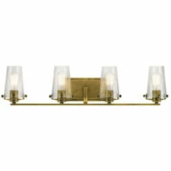 Cheap 🎁 Kichler Lighting Alton Collection 4-light Natural Brass Bath/Vanity Light 🌟