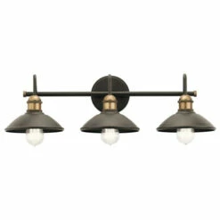 Cheapest 🌟 Kichler Lighting Clyde Collection 3-light Olde Bronze Bath/Vanity Light ⌛