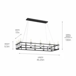 Best deal 🤩 Kichler Lighting Rosalind 12-Light Black Linear Chandelier 🔥 -Kichler Lighting Shop unnamed file 5865