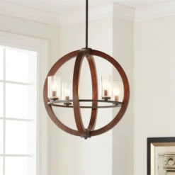 Outlet 👍 Kichler Lighting Grand Bank Collection 4-light Auburn Stain Chandelier 🔔 -Kichler Lighting Shop unnamed file 5869