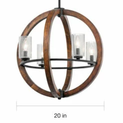Outlet 👍 Kichler Lighting Grand Bank Collection 4-light Auburn Stain Chandelier 🔔 -Kichler Lighting Shop unnamed file 5871