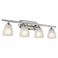 New 😍 Kichler Lighting Ansonia Collection 4-light Chrome Bath/Vanity Light 🔔