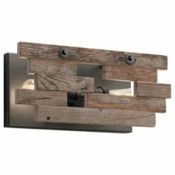Best Pirce 🎉 Kichler Lighting Cuyahoga Mill Collection 2-light Anvil Iron Wall Sconce 🛒