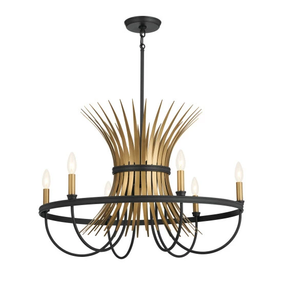 Discount π₯ Kichler Lighting Baile 29 Inch 6-Light Chandelier Natural Brass And Black β€οΈ 3 Discount π₯ Kichler Lighting Baile 29 Inch 6-Light Chandelier Natural Brass And Black β€οΈ
