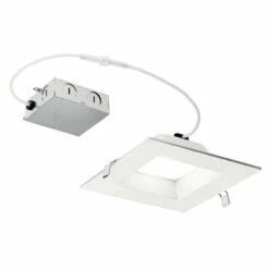 Wholesale 🧨 Kichler Lighting Kichler Direct-to-Ceiling 6 Inch Square Recessed 27K LED Downlight In White ⭐