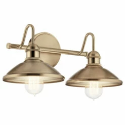 Budget 🤩 Kichler Lighting Clyde 17 In. 2-Light Champagne Bronze Vanity Light 💯