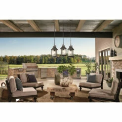 Outlet ⭐ Kichler Lighting Ashland Bay Collection 1-light Weathered Zinc Outdoor Pendant 👍