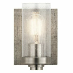 Cheapest ❤️ Kichler Lighting Dalwood Collection 1-light Pewter Wall Sconce 😀