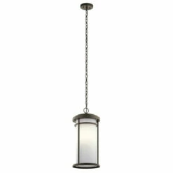 New 🎉 Kichler Lighting Toman Collection 1-light Olde Bronze Outdoor LED Pendant 🤩