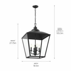 Best reviews of 💯 Kichler Lighting Dame 27 Inch 4-Light Foyer Pendant Textured Black With Clear Glass 🎁 -Kichler Lighting Shop unnamed file 6176