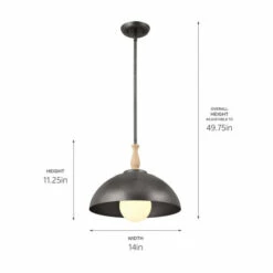 Discount 🤩 Kichler Lighting Fira 14 Inch 1-Light Pendant Anvil Iron And Beech 😍 -Kichler Lighting Shop unnamed file 6190