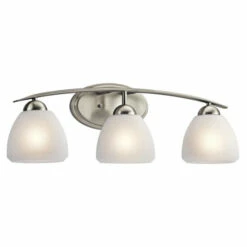 Wholesale ⌛ Kichler Lighting Calleigh Collection 3-light Brushed Nickel Bath/Vanity Light ⌛