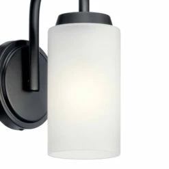 Coupon 🎁 Kichler Lighting Kennewick 1-Light Wall Sconce Black With Etched Glass 😀 -Kichler Lighting Shop unnamed file 625