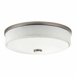 Budget 🔥 Kichler Lighting Santiago Collection 1-light Brushed Nickel LED Flush Mount ⭐