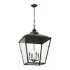 Best deal ✔️ Kichler Lighting Dame 27 Inch 4-Light Foyer Pendant Anvil Iron With Clear Glass 🎉