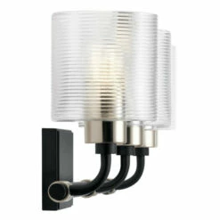 New ❤️ Kichler Lighting Kichler Harvan 25 Inch 3 Light Vanity Light With Clear Ribbed Glass In Black ✔️ -Kichler Lighting Shop unnamed file 6280
