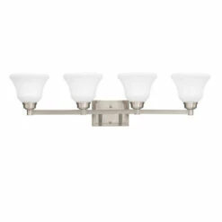 Coupon 😍 Kichler Lighting Langford Collection 4-light Brushed Nickel Bath/Vanity Light 🌟