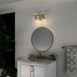 Cheapest 🥰 Kichler Lighting Everett 16 In. 2-Light Natural Brass Vanity Light With Clear Glass 🤩 -Kichler Lighting Shop unnamed file 6315