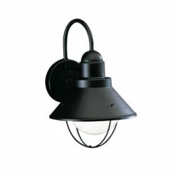 Hot Sale 👏 Kichler Lighting Seaside Collection Black 1-light Outdoor Wall Lantern 🛒
