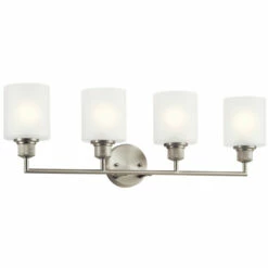 Best deal ⌛ Kichler Lighting Lynn Haven 4-Light Vanity Light Brushed Nickel ⭐