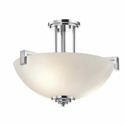 Wholesale 🤩 Kichler Lighting Eileen Collection 3-light Chrome Semi Flush Mount 🔥