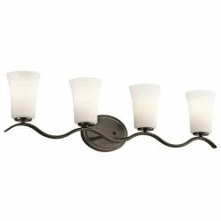 Best Sale 👏 Kichler Lighting Armida Collection 4-light Olde Bronze Bath/Vanity Light 🤩