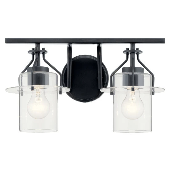 Coupon ✨ Kichler Lighting Everett 16 In. 2-Light Black Vanity Light With Clear Glass ❤️ 5 Coupon ✨ Kichler Lighting Everett 16 In. 2-Light Black Vanity Light With Clear Glass ❤️ - Image 3