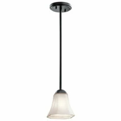 Wholesale 👍 Kichler Lighting Serina Collection 1-light Black Mini Pendant 🎁